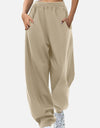 Elastic Waist Sweatpants with Pockets