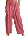 Full Size Pocketed Drawstring Wide Leg Pants