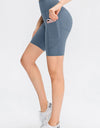 Wide Waistband Sports Shorts with Pockets