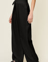 Double Take Full Size Texture Drawstring Wide Leg Pants