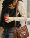 PU Leather Medium Shoulder Bag