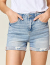 Judy Blue Full Size High Waist Rolled Denim Shorts