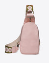 Random Pattern Adjustable Strap PU Leather Sling Bag