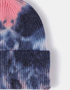 Tie-Dye Cuffed Rib-Knit Beanie Hat