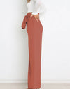 Tie Front Paperbag Wide Leg Pants