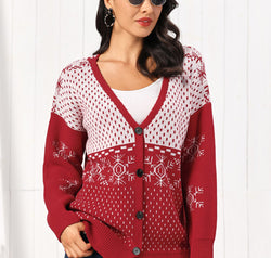 Snowflake Button Down Cardigan
