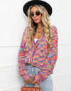 Button Up Dropped Shoulder Cardigan