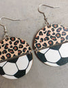 Round Shape Wooden Dangle Earrings