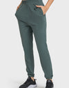 Elastic Waist Yoga Joggers with Pockets