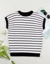 Striped Round Neck Knit Top