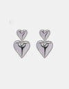 Stainless Steel Double Heart Earrings