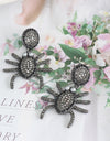 Spider Rhinestone Alloy Earrings