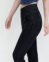 Wide Waistband Bootcut Jeans with Pockets