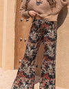 Plus Size Printed Wide Leg Long Pants