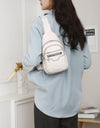 PU Leather Adjustable Strap Sling Bag