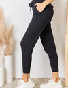 RISEN Soft Knit Drawstring Cropped Joggers