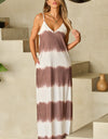 Tie-Dye V-Neck Maxi Cami Dress