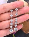 4 Carat Moissanite 925 Sterling Silver Earrings