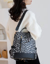 Leopard PU Leather Backpack Bag