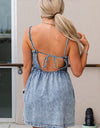 V-Neck Sleeveless Denim Dress