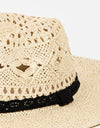 Fame Openwork Lace Detail Wide Brim Hat