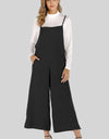 Full Size Cropped Wide Leg Overalls with Pockets