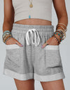 Drawstring High Waist Shorts with Pockets