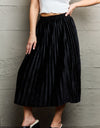 Ninexis Accordion Pleated Flowy Midi Skirt