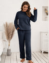 Ivy Lane Teddy Long Sleeve Top and Pants Lounge Set