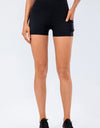 Slim Fit Wide Waistband Sports Shorts