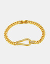 Gold-Plated Inlaid Zircon Bracelet