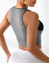 Color Block Round Neck Active Tank