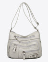 Multi-Pocket PU Leather Crossbody Bag