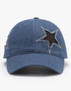 Adjustable Star Raw Hem Cap