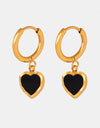 18K Gold-Plated Heart Drop Earrings