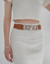 Chain Detail Elastic Belt