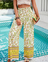 Printed High Waist Wide Leg Pants