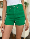 Judy Blue Full Size Tummy Control Garment Dyed Denim Shorts