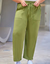 Plus Size Drawstring Straight Pants with Pockets