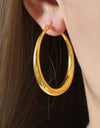 18K Gold-Plated Hoop Earrings