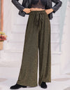 Ribbed Tied Wide Leg Pants