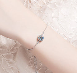 1 Carat Moissanite Chain Bracelet