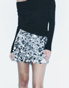 Sequin Mid-Rise Waist Skirt