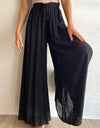 Drawstring Waist Wide Leg Pants