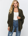 Open Front Batwing Sleeve Cardigan