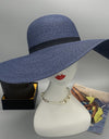 Bow Paper Braided Wide Brim Hat