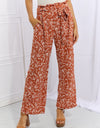 Heimish Right Angle Full Size Geometric Printed Pants in Red Orange