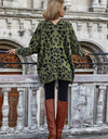 Leopard Longline Cardigan with Pockets