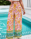 Printed High Waist Wide Leg Pants