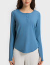 Round Neck Long Sleeve Sport Top